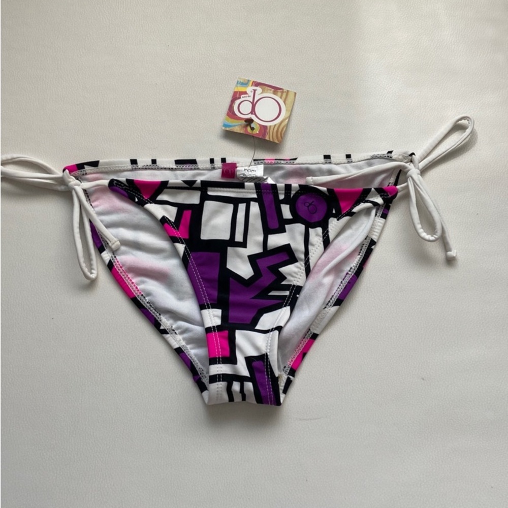 NEW Op Bikini Bottoms M Retro 80’s print new with tags